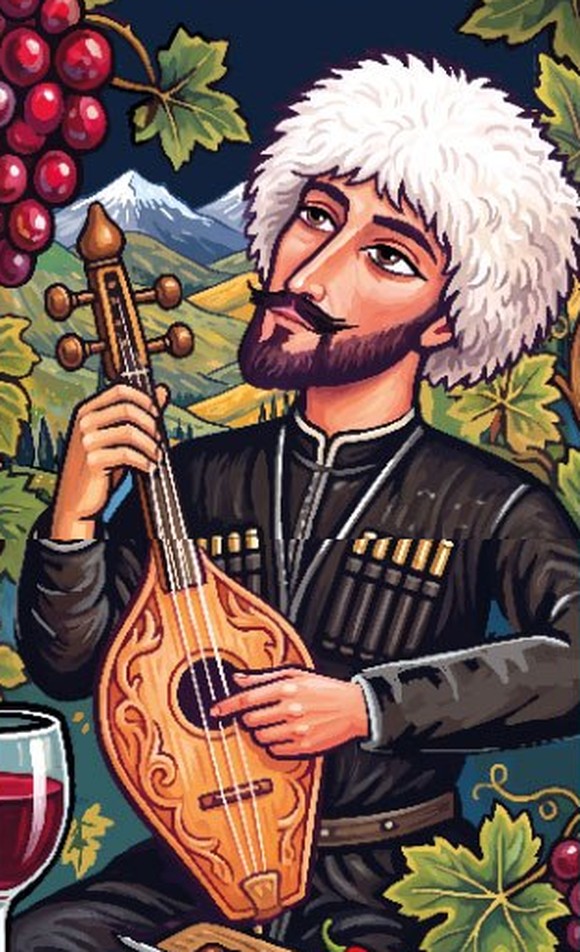 Грузин с пандури